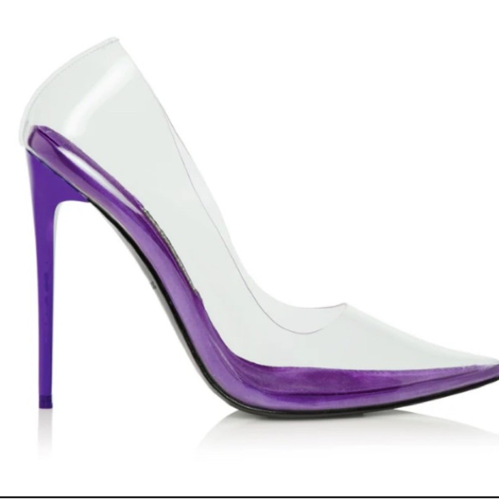 Purple and Clear Jessica Rich Stiletto Heels size UK 40 or 9 US NIB